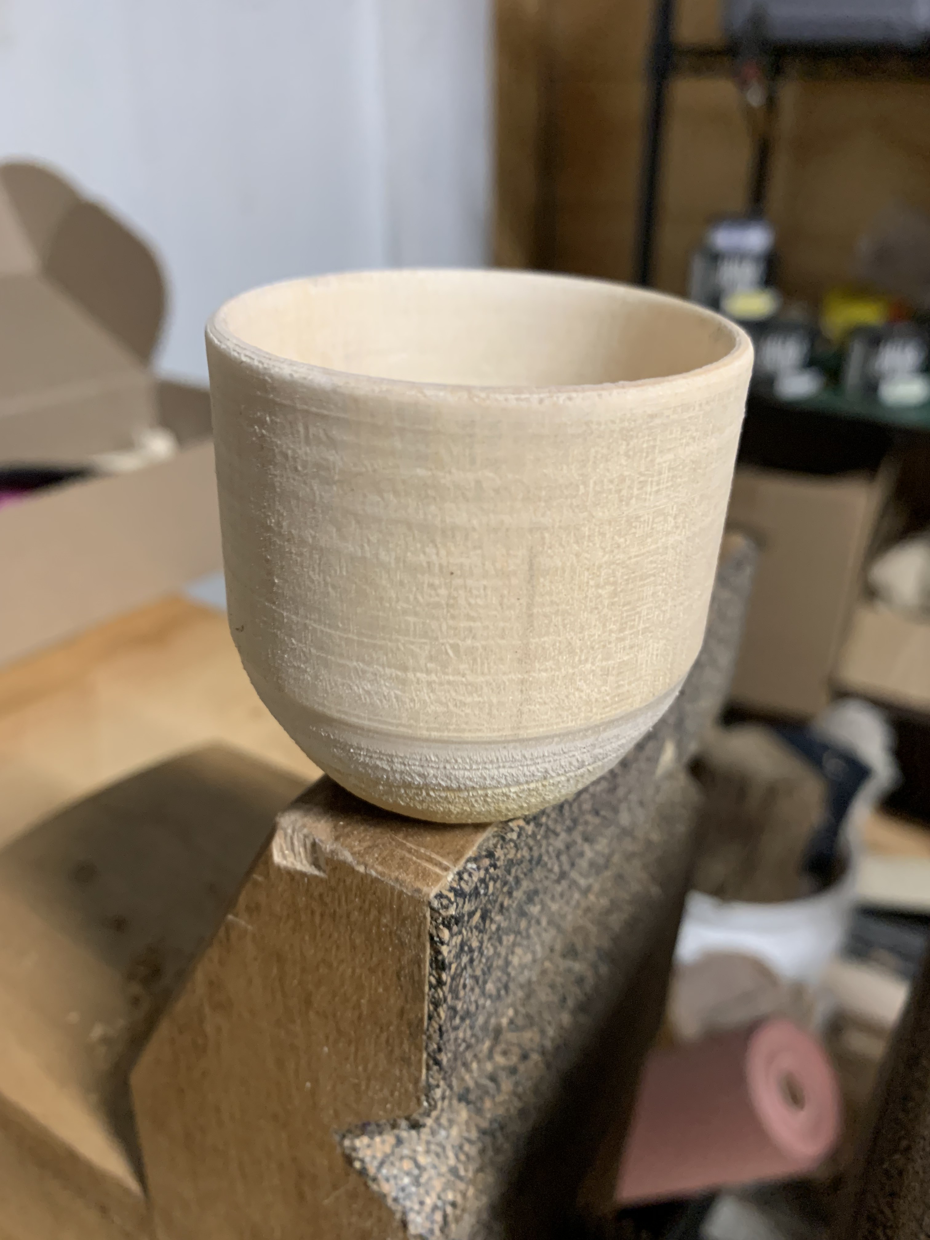 A wooden cup by woodturner Mary Tripoli