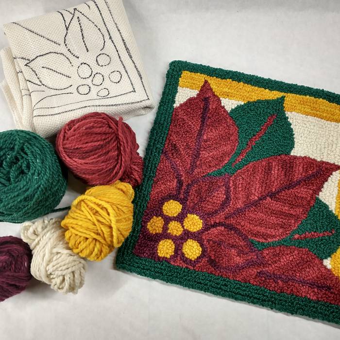 Teaser image for Fine Point Punch Needle Rug Hooking: Poinsettia, L-1 Online