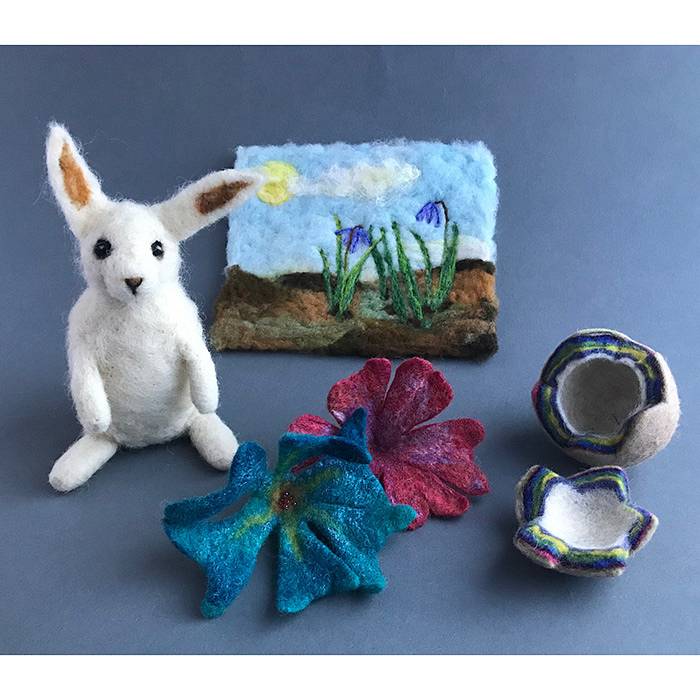 Spring Felting Sampler: Needle and Wet Felting Online Course