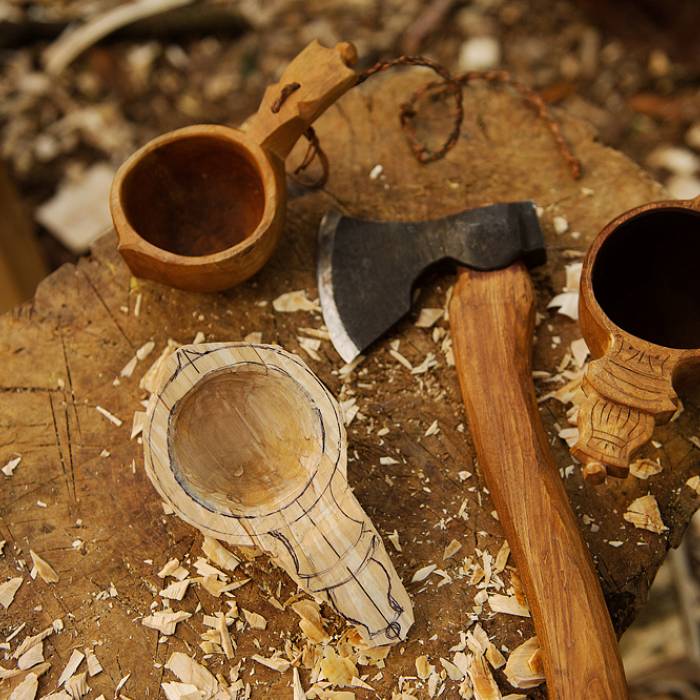 KUKSA, Pahkakuksa, birch bowl from Lapland dishes, spoons, cooperage Wood  We make history come alive!