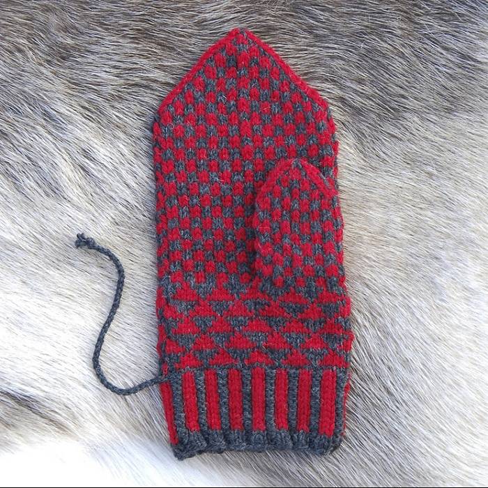Teaser image for The Red and the Black: Swedish Sami Mittens by Skaite-Maria