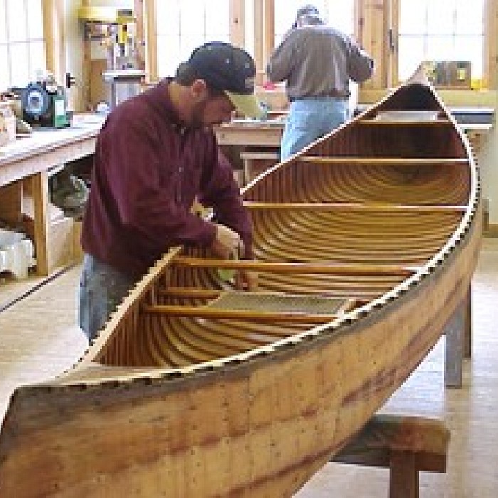 wood-canvas canoe restoration, north house folk school