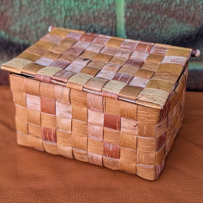 Teaser image for Lidded Woven Birch Bark Basket